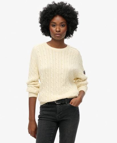 Damen Lässiger Strickpullover mit Zopfmuster - Größe: 36 - Superdry - Modalova