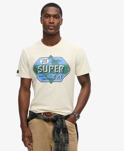 Herren Workwear Gasoline T-shirt mit Grafik - Größe: L - Superdry - Modalova