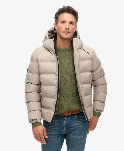 Herren Sport-Steppjacke mit Kapuze aus Tweed - Größe: L - Superdry - Modalova