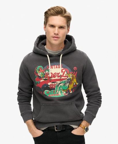 Herren Tokyo Hoodie mit Vintage-Grafiklogo - Größe: L - Superdry - Modalova