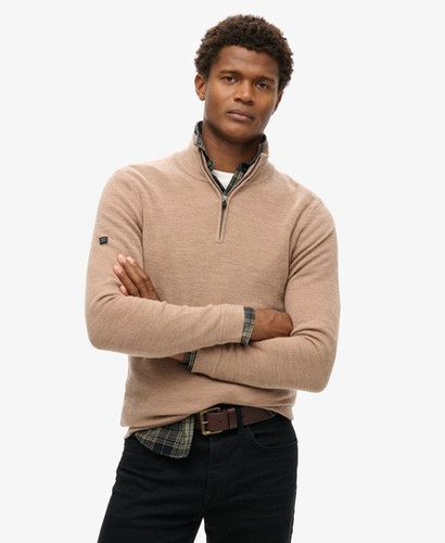 Men's Merino-Pullover mit Halblangem Reißverschluss - Größe: L - Black Friday & weitere Preisnachlässe - Superdry - Modalova