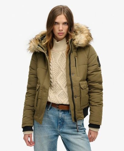 Damen Everest Bomberjacke mit Kapuze - Größe: 36 - Superdry - Modalova