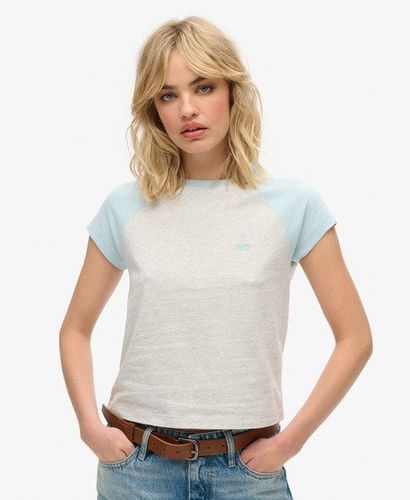 Damen und Essential Raglan-T-Shirt aus Bio-Baumwolle mit Logo Farbblock, Größe: 40 - Superdry - Modalova