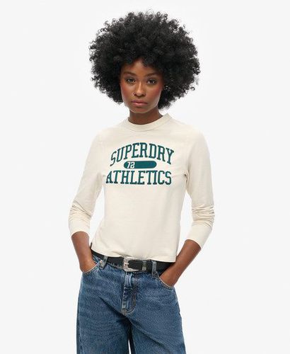 Damen Schmales Athletic Essentials Ringel-Langarmshirt - Größe: 42 - Superdry - Modalova