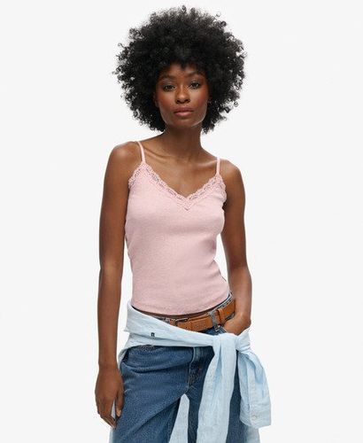 Caraco Côtelé Vintage en Coton bio à Liseré en Dentelle Taille: S/M - Superdry - Modalova