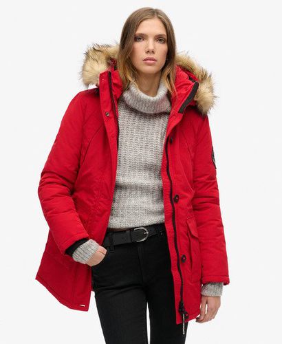 Damen Everest Parka mit Kunstfellkapuze - Größe: 36 - Superdry - Modalova