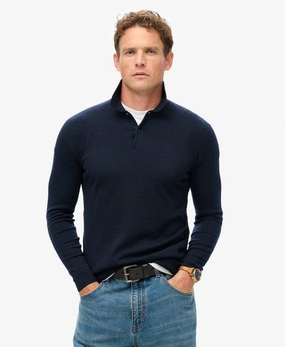 Herren Langärmeliger Polo-pullover aus Merinowolle - Größe: Xxxl - Superdry - Modalova