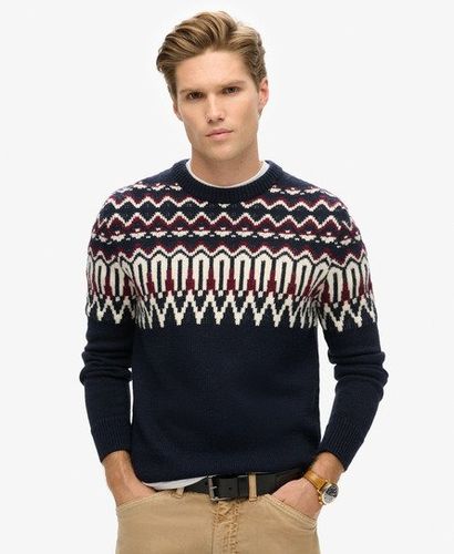 Herren Pullover mit Rundhalsausschnitt und Fairisle-muster - Größe: S - Superdry - Modalova