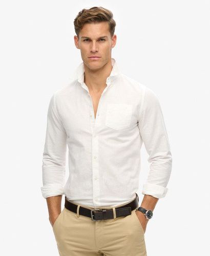 Men's Studios Linen Button-down-Hemd aus Bio-Baumwolle - Größe: M - Superdry - Modalova