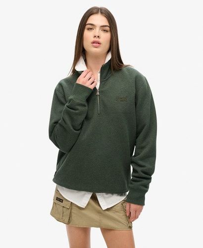 Damen OverGrößed Essential Sweatshirt mit Halbem Reißverschluss und Log - Größe: Xxl - Superdry - Modalova