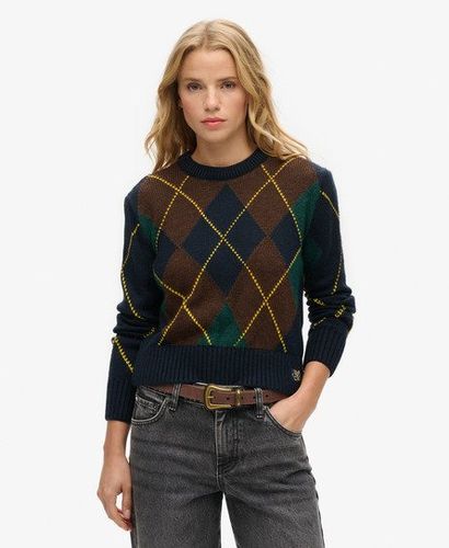 Damen Rundhalspullover mit Jacquardmuster - Größe: 36 - Superdry - Modalova