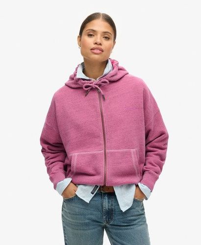 Damen Überfärbte Essential Kapuzenjacke mit Logo - Größe: 40 - Superdry - Modalova