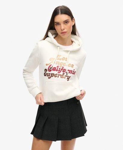 Damen Retro Hoodie mit Glitzer-logo - Größe: 36 - Superdry - Modalova