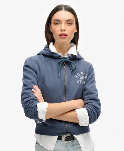 Damen Athletic Essentials Crop Zip Hoodie - Größe: 44 - Superdry - Modalova