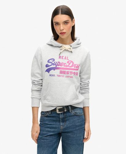 Women's Hoodie mit Farblich Abgestimmtem Vintage-Grafiklogo - Größe: 40 - Superdry - Modalova