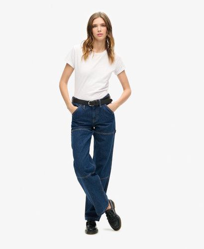 Damen Mittelhohe Denim Carpenter Jeans aus Bio-Baumwolle - Größe: 28/30 - Xmas deals - Superdry - Modalova