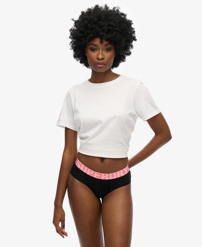 Damen Hipster-Slip aus Bio-Baumwolle mit Großem Logo, Größe: 34 - Black Friday & weitere Preisnachlässe - Superdry - Modalova