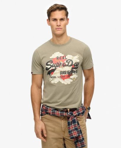 Herren Lässiges Vintage Tokyo T-shirt mit Logo - Größe: Xxl - Superdry - Modalova