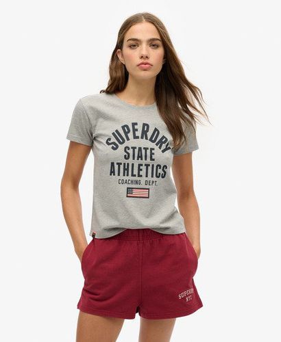 Damen Figurbetontes Athletic T-Shirt mit Grafik - Größe: 44 - Superdry - Modalova