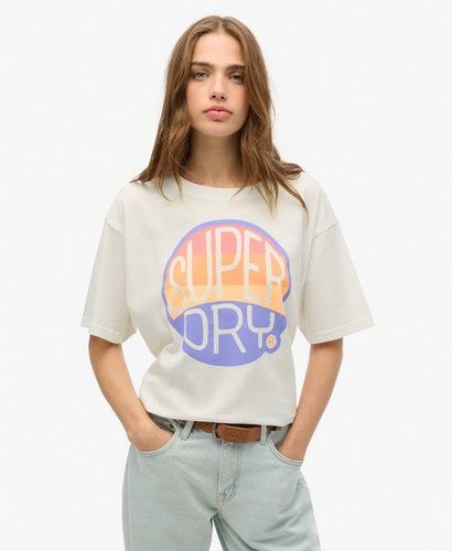 Women's Neonfarbenes T-shirt in Übergröße mit Regenbogen-print - Größe: 40 - Superdry - Modalova