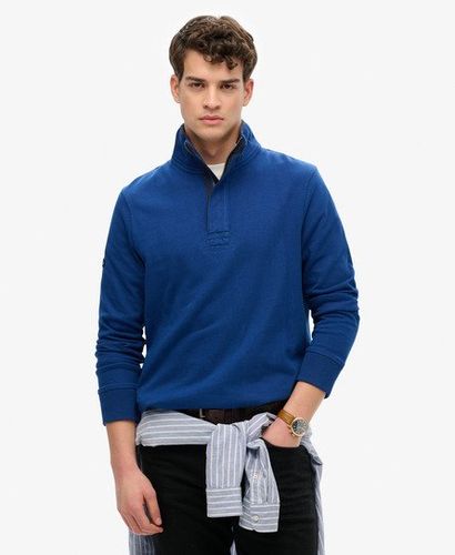 Men's Klassischer Henley-jerseypullover aus Baumwolle - Größe: M - Superdry - Modalova