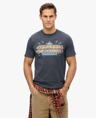 Men's Lässiges T-shirt mit Rockband-logo - Größe: Xxl - Superdry - Modalova
