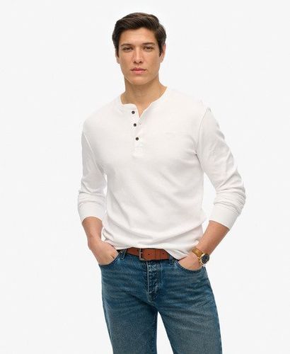 Herren Besticktes Vintage Logo Oberteil mit Halber Knopfleiste - Größe: XL - Superdry - Modalova