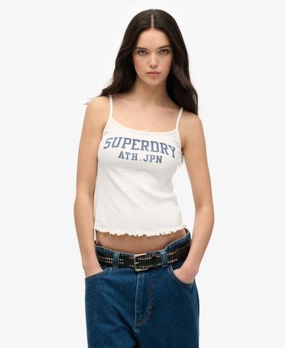 Caraco en Pointelle à Motif Athletic Essentials Taille: 44 - Superdry - Modalova