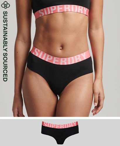 Women's Hipster-Slip aus Bio-Baumwolle mit Großem Logo - Größe: 34 - Superdry - Modalova