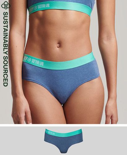 Women's Hipster-Slip aus Bio-Baumwolle mit Versetztem Logo - Größe: 34 - Superdry - Modalova