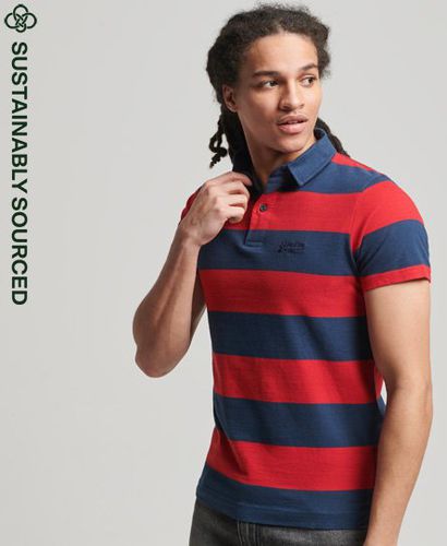 Men's Academy Polohemd aus Bio-Baumwolle mit Streifen - Größe: S - Superdry - Modalova
