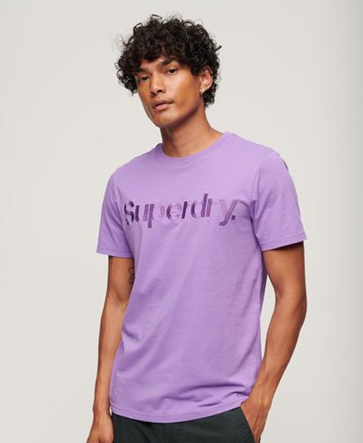 Herren T-Shirt mit Farblich Abgestimmter Logostickerei - Größe: Xxl - Superdry - Modalova