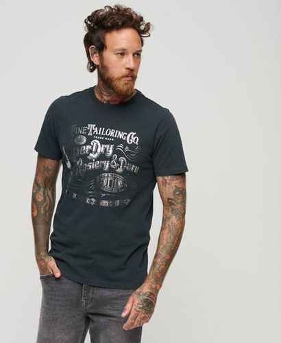 Herren Workwear T-Shirt mit Metallic-Grafik - Größe: M - Superdry - Modalova