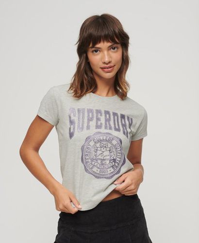 Damen und Collegiate T-Shirt mit Grafikprint, Größe: 40 - Superdry - Modalova