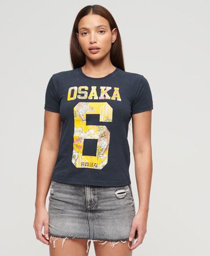Women's Osaka 6 T-Shirt mit 90er-Details im Japanischen Stil - Größe: 38 - Superdry - Modalova