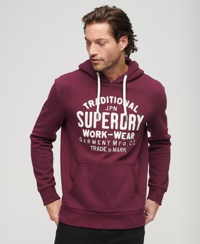 Herren Athletic Hoodie mit Grafik und Schriftzug - Größe: M - Superdry - Modalova