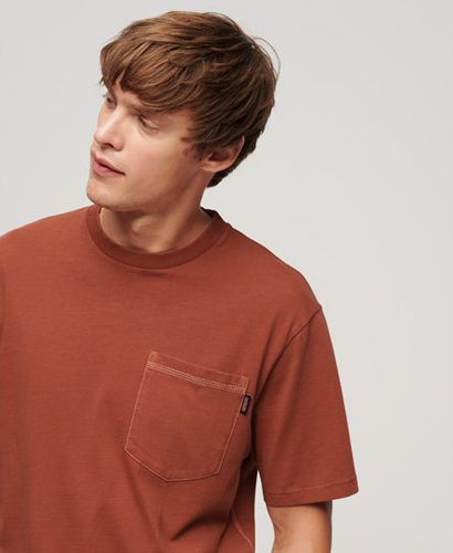 Men's T-Shirt mit Tasche und Kontrastnähten - Größe: S - Xmas deals - Superdry - Modalova