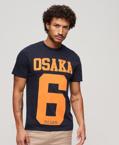 Men's Osaka T-Shirt mit Neonfarbenem Grafikprint - Größe: L - Superdry - Modalova