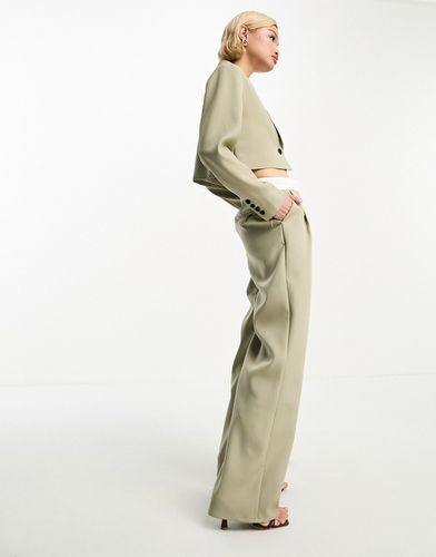Pantalon d'ensemble à taille contrastante - Kaki - 4Th & Reckless - Modalova