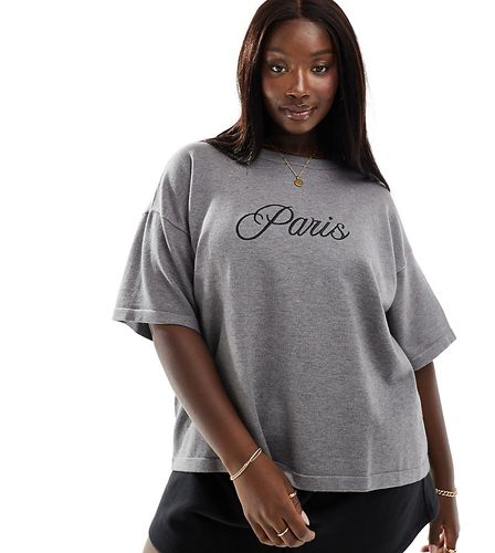 Exclusivité - T-shirt en maille à imprimé Paris - 4Th & Reckless Plus - Modalova