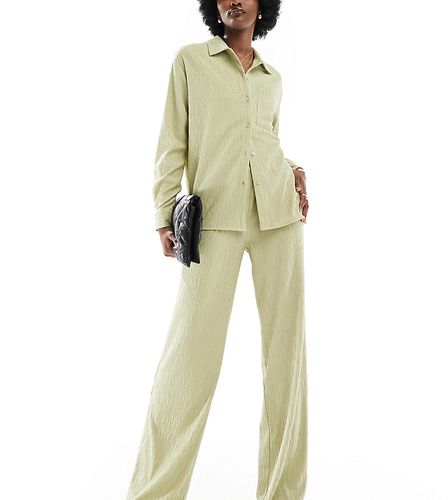 Exclusivité - Pantalon d'ensemble ample plissé - Olive - 4Th & Reckless Tall - Modalova