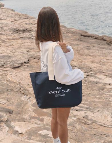 X Luana Barron - Jean - Sac de plage à broderie Yacht Club - 4Th & Reckless - Modalova