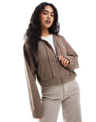 Cotton On - Lux - Gilet court style bomber en maille - Moka - Cotton:on - Modalova