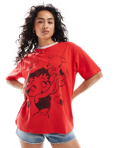 Cotton On - T-shirt décontracté à motif Betty Boop - Rouge - Cotton:on - Modalova