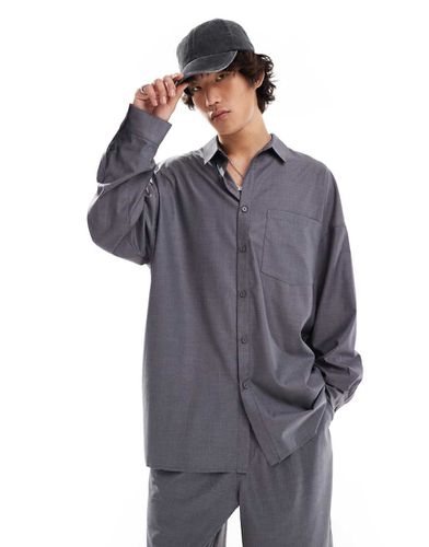 Chemise d'ensemble oversize à manches longues - Anthracite - Collusion - Modalova