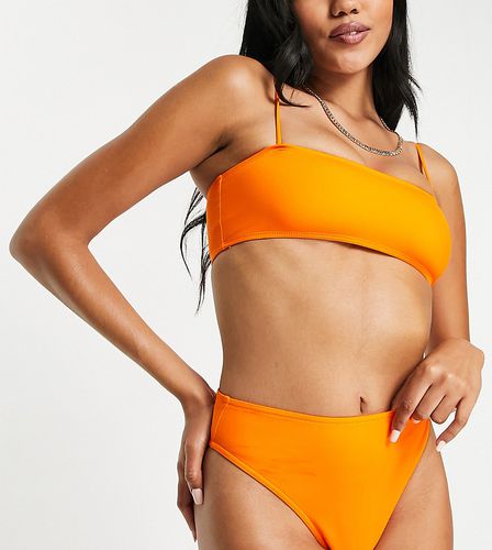 Haut de bikini griffé à encolure droite - Orange - Collusion - Modalova