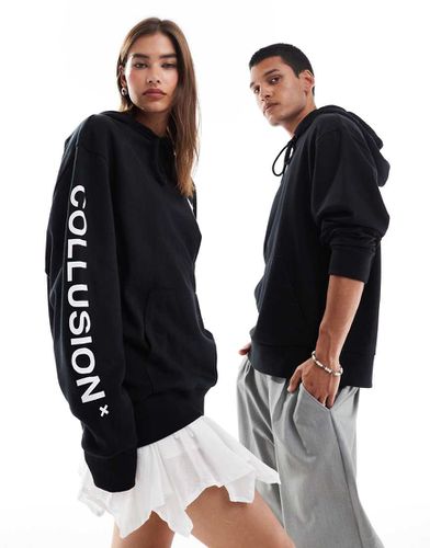 Sweat à capuche unisexe avec logo - Noir - Collusion - Modalova