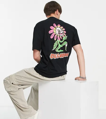 T-shirt oversize à imprimé fleurs - Collusion - Modalova
