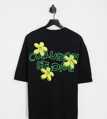 T-shirt oversize à imprimé fleurs - Collusion - Modalova