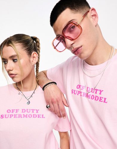 Unisex - T-shirt à inscription Off-Duty Supermodel » - Collusion - Modalova